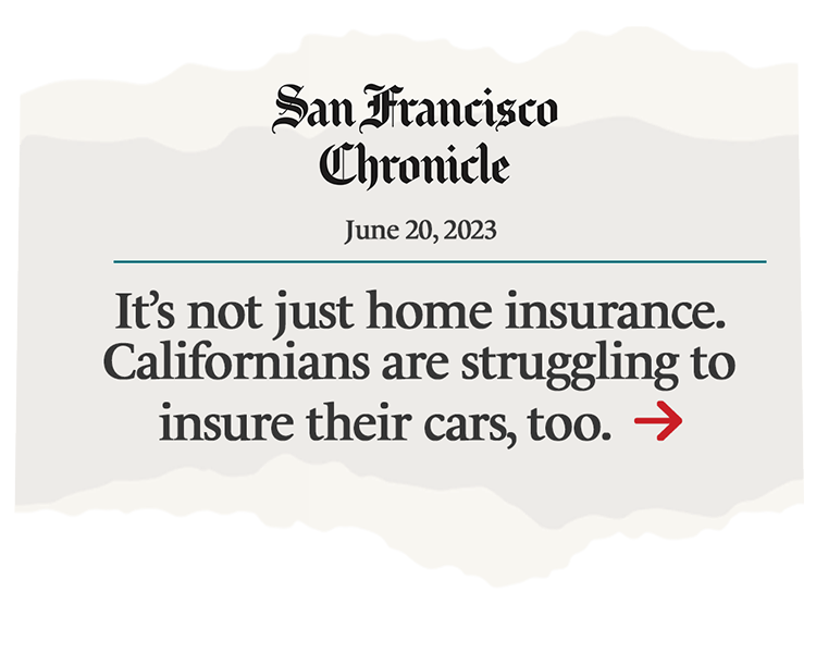It’s not just home insurance. Californians are struggling to insure their cars, too.